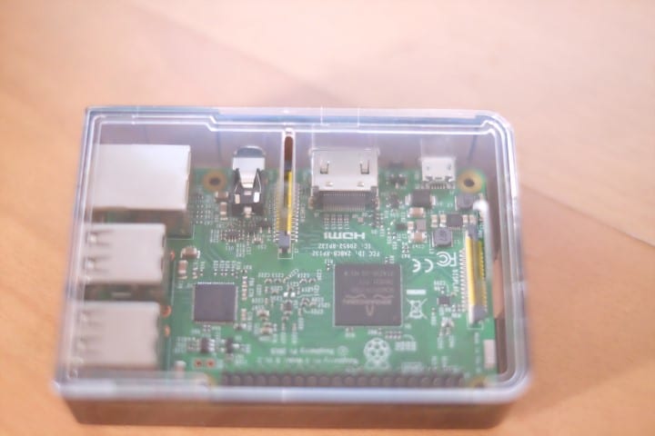 Rapberry Pi 3 inside a case