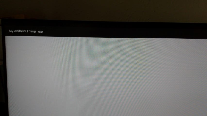 starter android things project running on screen